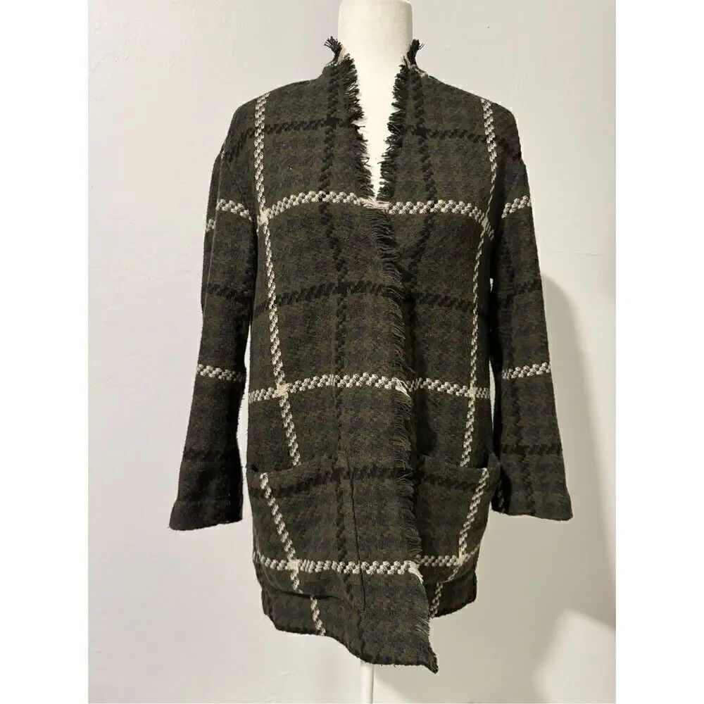 Lucky Brand green plaid flannel jacket S - Picture 2 of 7